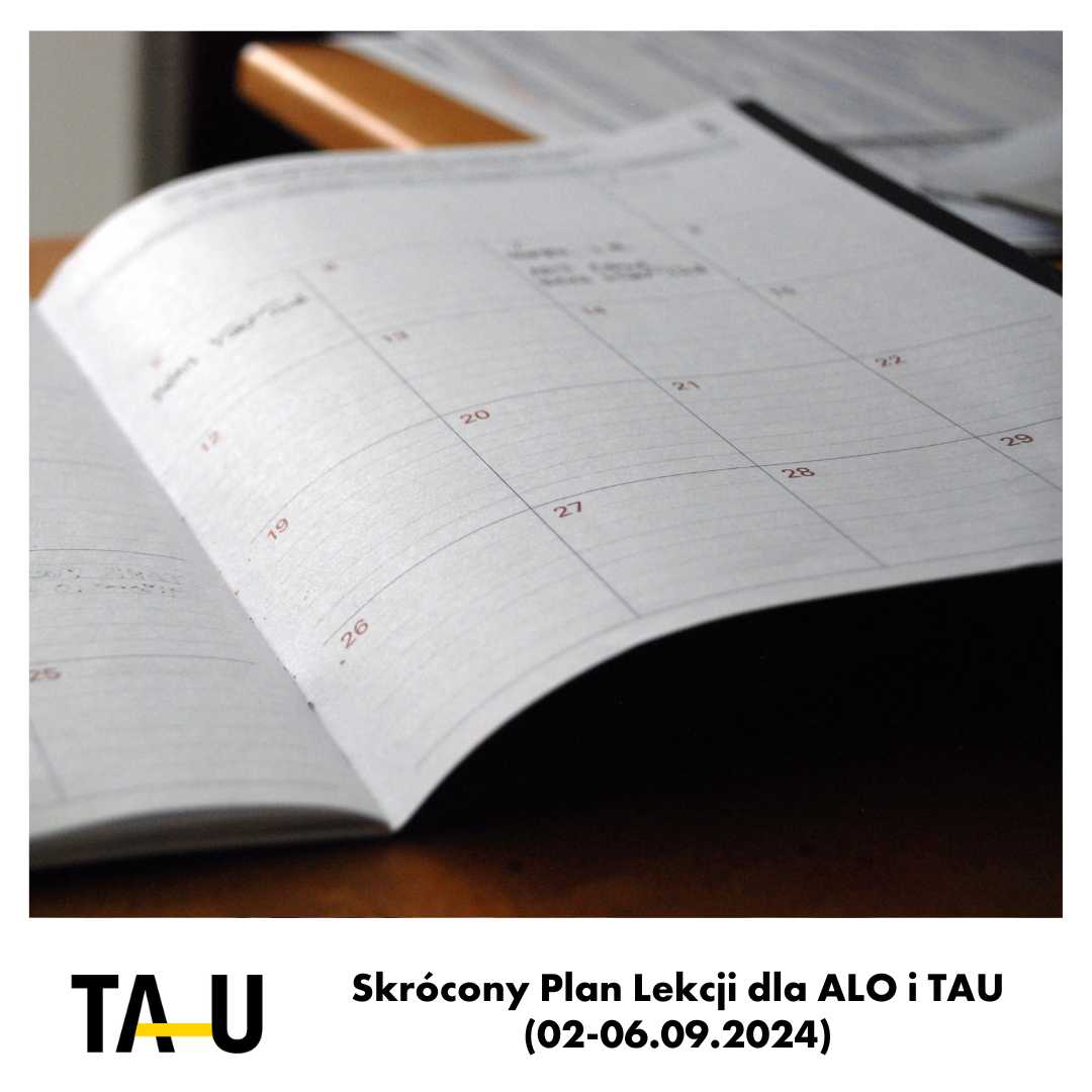 Skrócony Plan Lekcji dla ALO i TAU (02-06.09.2024)